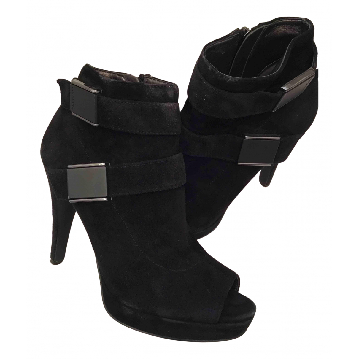 Ankle Boots Calvin Klein Suede for Women 7.5 US